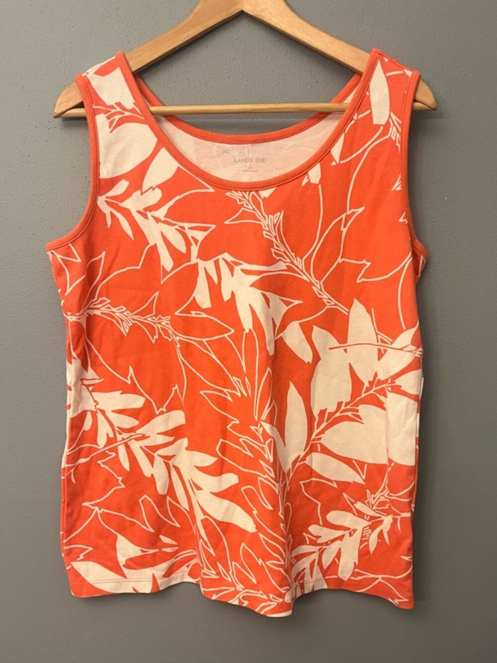Lands' End Leaf-Print Tank Top